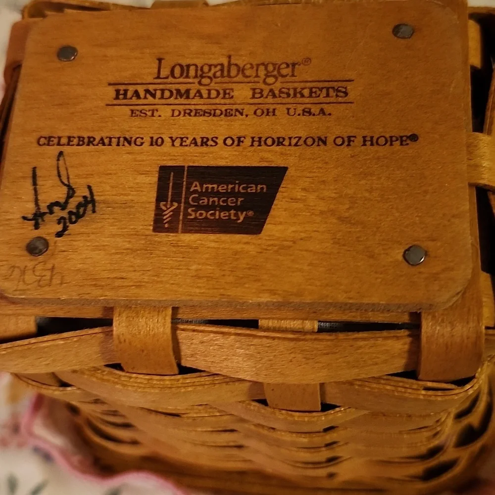 Longaberger 2004 Horizon of Hope Basket